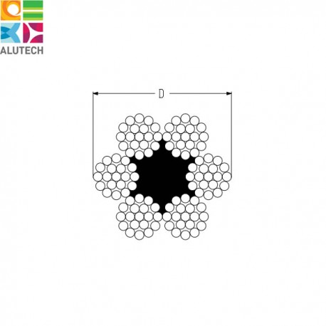 CR-3-250-P Alutech Трос