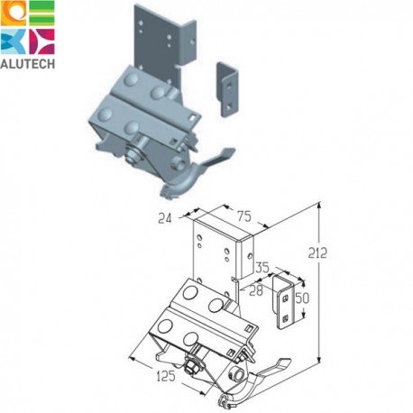 401230600 RBI446ML Alutech Кронштейн нижний (шт.)