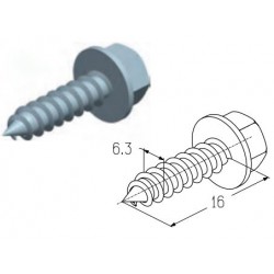 6,3x16S Винт самонарезающий Alutech