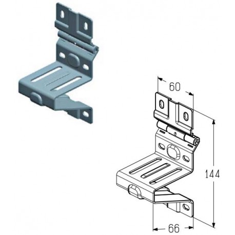 RBI-40.123 Кронштейн роликовый боковой Alutech