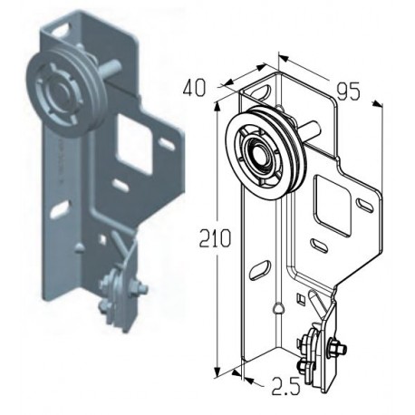 B180SR Кронштейн правый Alutech