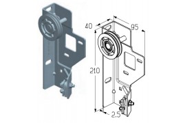 B180SR Кронштейн правый Alutech (шт.)