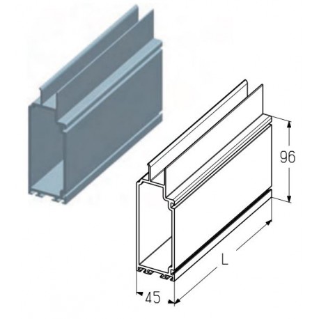 PRD12-5290 Профиль воротный, цвет - A00-D6 Alutech