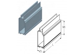 PRD12-6290 Профиль воротный, цвет - A00-D6 Alutech (м)