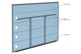 Панель нижняя в сборе с алюминиевым профилем и уплотнителем резиновым, толщина 40 мм, Ритерна