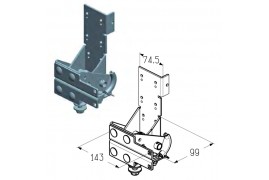 RBI-40.110L Кронштейн роликовый нижний левый Alutech (шт.)