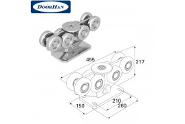 DHS500 Опора роликовая для балки 138х144х6 в сборе DOORHAN (шт.)