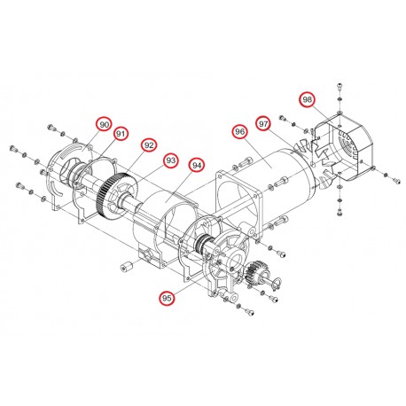 ASB.206 AN-Motors Мотор-редуктор с узлом разблокировки (для правого исполнения) ASB6000