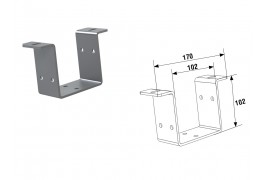 SM100 DOORHAN Скоба крепежная для системы на трубе 100х100 (шт.)