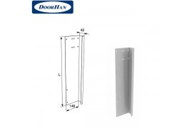 80014LS/9003 DOORHAN Боковая крышка 500 мм левая усиленная для панелей с отверстиями для креплений RAL9003 (шт.)