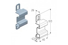 TB004 Кронштейн, цвет - RAL9002 Alutech (шт.)