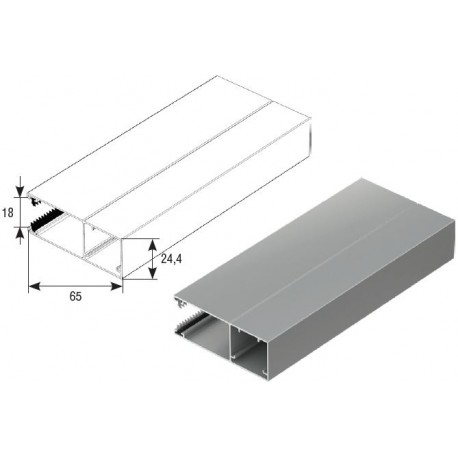 RG65MS01 DoorHan Направляющий профиль с щеткой белый