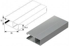 RG65MS01 DoorHan Направляющий профиль с щеткой RG65MS01 белый (п/м)