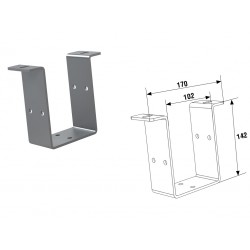 SM140 DOORHAN Скоба крепежная для системы на трубе 140х100