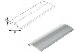 RH45N03 DoorHan Профиль с мягким пенным наполнителем RH45N03 серый (п/м)