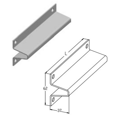 PRG-12 Профиль усиливающий, цвет - RAL9002 Alutech